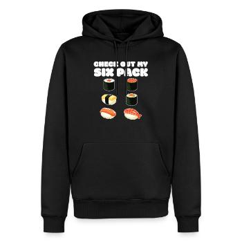 Sushi - Männer Premium Bio Hoodie - Schwarz - Vorne - Nico (187cm)