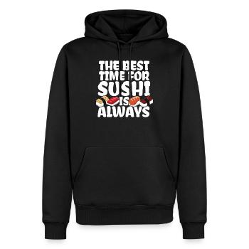 Sushi - Männer Premium Bio Hoodie - Schwarz - Vorne - Nico (187cm)