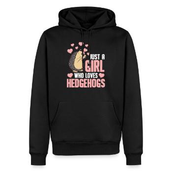Hérisson - Sweat à capuche Premium bio Homme - noir - Devant - Nico (187cm)