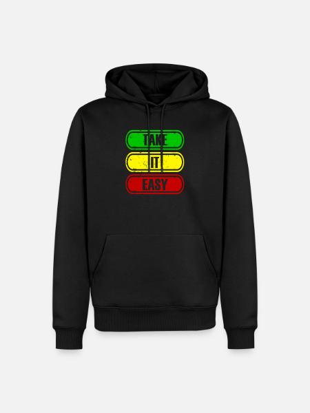 Reggae Dancehall Rasta Rastafari - Men’s Premium Organic Hoodie - black
