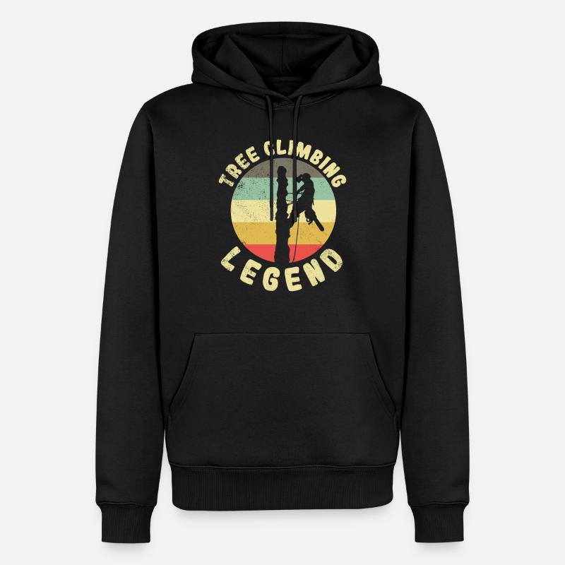Baumklettern Baumpfleger Arborist Baumkletterer - Männer Premium Bio Hoodie - Schwarz