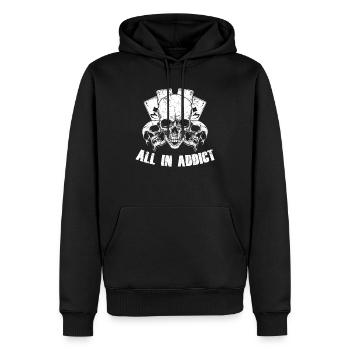 Poker Pokerspieler Texas Holdem - Männer Premium Bio Hoodie - Schwarz - Vorne - Nico (187cm)