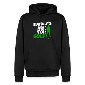 Golfeur Golf golf golf golf - Sweat à capuche Premium bio Homme - noir - Devant - Nico (187cm)