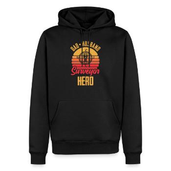 Vermessungstechniker Landvermesser Vermesser - Männer Premium Bio Hoodie - Schwarz - Vorne - Nico (187cm)