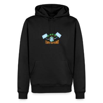 Solaire photovoltaïque solaire électricité - Sweat à capuche Premium bio Homme - noir - Devant - Nico (187cm)