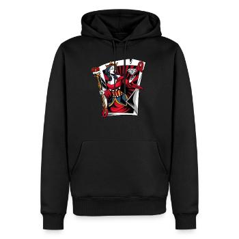Poker Pokerspieler Texas Holdem - Männer Premium Bio Hoodie - Schwarz - Vorne - Nico (187cm)