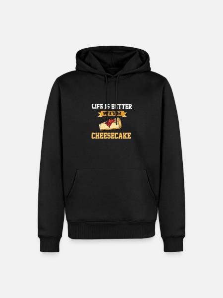 Cheesecake Kage Kvark Kage Cheesecake - Herre Premium økologisk hoodie - sort