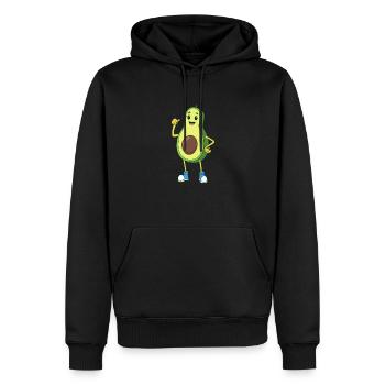 Comic Avocado - Männer Premium Bio Hoodie - Schwarz - Vorne - Nico (187cm)