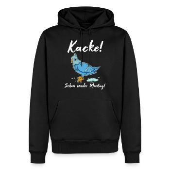 Kacke! Schon wieder Montag - Männer Premium Bio Hoodie - Schwarz - Vorne - Nico (187cm)