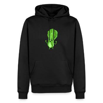Comic Salatkopf - Männer Premium Bio Hoodie - Schwarz - Vorne - Nico (187cm)