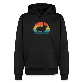 Moutons Moutons Éleveurs de moutons Berger Farm - Sweat à capuche Premium bio Homme - noir - Devant - Nico (187cm)