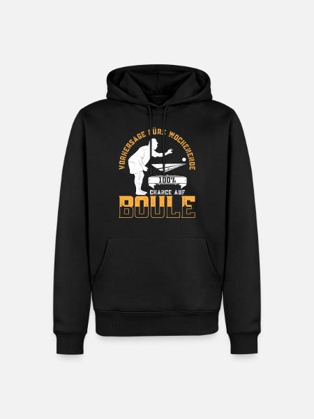 Boule Petanque - Männer Premium Bio Hoodie - Schwarz