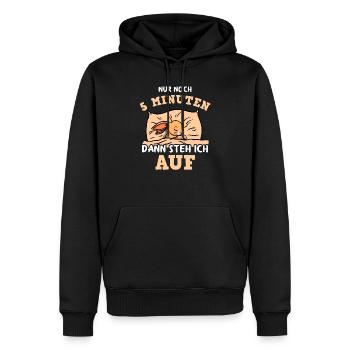 Hase Kaninchen Spruch Langschläfer Schlafshirt - Männer Premium Bio Hoodie - Schwarz - Vorne - Nico (187cm)