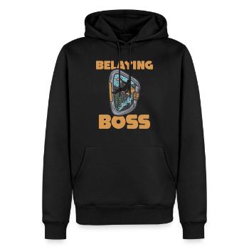 Alpinisme Grimpeurs - Sweat à capuche Premium bio Homme - noir - Devant - Nico (187cm)