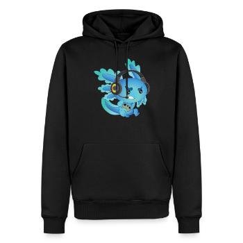 Gaming Axolotl Fan Zocker Geschenk - Männer Premium Bio Hoodie - Schwarz - Vorne - Nico (187cm)