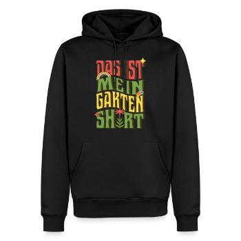 C’est ma chemise de jardin – Chemise de jardinier drôle - Sweat à capuche Premium bio Homme - noir - Devant - Nico (187cm)
