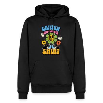Chemise de jardin et de creusement - Sweat à capuche Premium bio Homme - noir - Devant - Nico (187cm)
