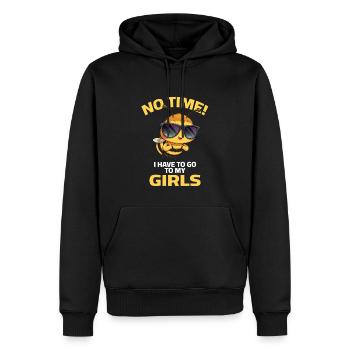 Honey Bee Bees Drôle d’apiculteur Dictons - Pas le temps - Sweat à capuche Premium bio Homme - noir - Devant - Nico (187cm)
