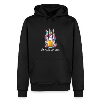 Beer Rainbow Unicorn Meuse Unicorn Evil Beer - Men’s Premium Organic Hoodie - black - Front - Nico (187cm)