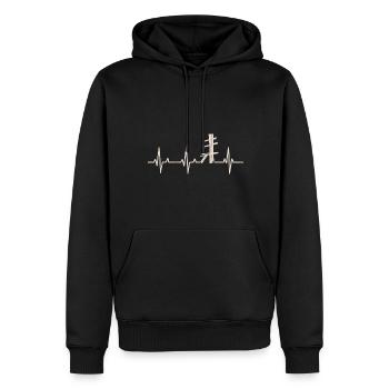 Cadeau d’arts martiaux Wing Chun - Sweat à capuche Premium bio Homme - noir - Devant - Nico (187cm)