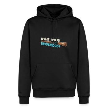What Wood Didgeridoo? - Männer Premium Bio Hoodie - Schwarz - Vorne - Nico (187cm)