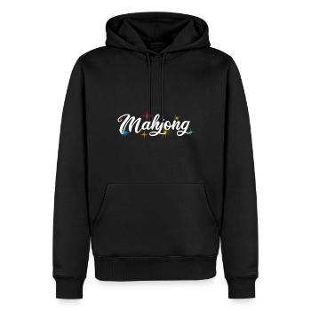 Cadeau pour les fans de Mahjong - Sweat à capuche Premium bio Homme - noir - Devant - Nico (187cm)