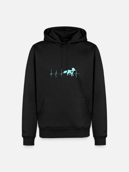 Polarfuchs - Männer Premium Bio Hoodie - Schwarz