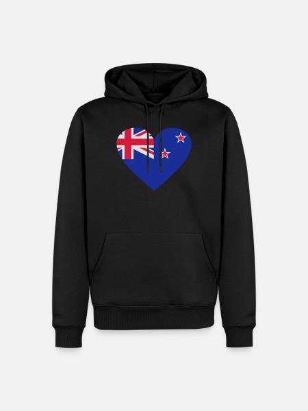 2541614 14657116 neuseeland - Männer Premium Bio Hoodie - Schwarz