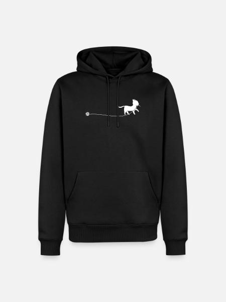 Cat thread wool kitten - Men’s Premium Organic Hoodie - black