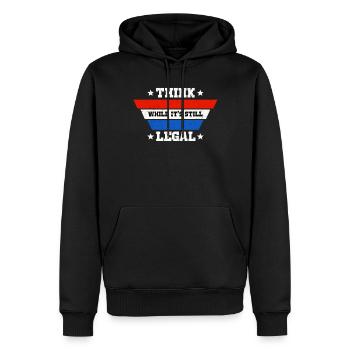 Think While Its Still Legal - Men’s Premium Organic Hoodie - black - Front - Nico (187cm)