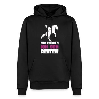 Mir Reichts Ich Geh Reiten Reiterinnen Reiterhof - Männer Premium Bio Hoodie - Schwarz - Vorne - Nico (187cm)