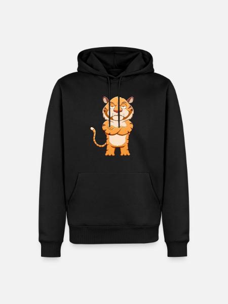 Angry Tiger - Men’s Premium Organic Hoodie - black