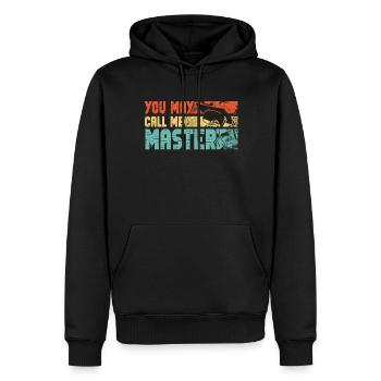 Call Me Master Graduation School College Degree - Men’s Premium Organic Hoodie - black - Front - Nico (187cm)