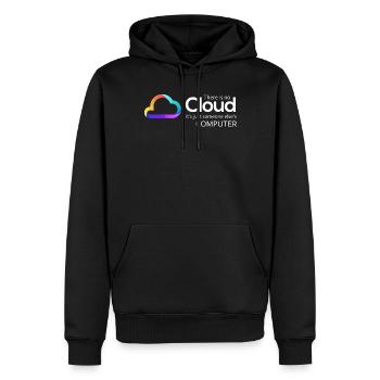 There Is No Cloud It's Just Someone Else's - Männer Premium Bio Hoodie - Schwarz - Vorne - Nico (187cm)