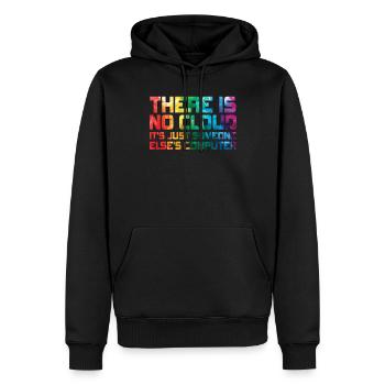 Il n’y a pas de nuage, c’est juste celui de quelqu’un d’autre - Sweat à capuche Premium bio Homme - noir - Devant - Nico (187cm)