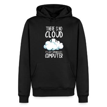 There Is No Cloud It's Just Someone Else's - Männer Premium Bio Hoodie - Schwarz - Vorne - Nico (187cm)