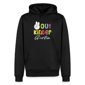 Jardin d’enfants - Sweat à capuche Premium bio Homme - noir - Devant - Nico (187cm)
