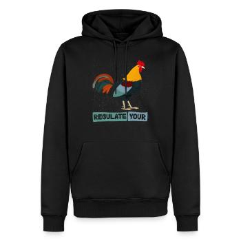 Regulate Your Cock Rooster Pro Choice Feminist - Männer Premium Bio Hoodie - Schwarz - Vorne - Nico (187cm)