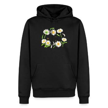 Marguerites Daisy Summer Daisies Jardin de fleurs - Sweat à capuche Premium bio Homme - noir - Devant - Nico (187cm)