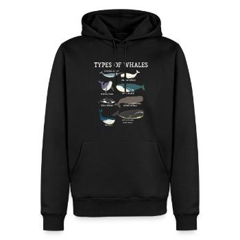 Types of Whales Whale Lovers Whales Species - Männer Premium Bio Hoodie - Schwarz - Vorne - Nico (187cm)