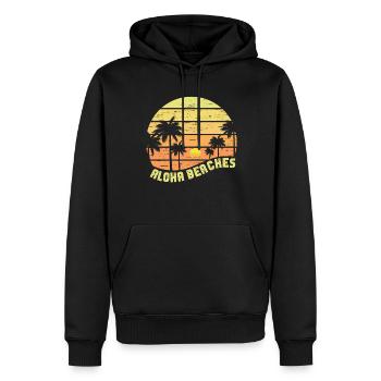 Aloha Beaches Tropical Hawaiian Summer Island - Männer Premium Bio Hoodie - Schwarz - Vorne - Nico (187cm)