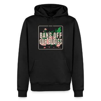 Bannir nos corps protéger la liberté Choisir les femmes - Sweat à capuche Premium bio Homme - noir - Devant - Nico (187cm)