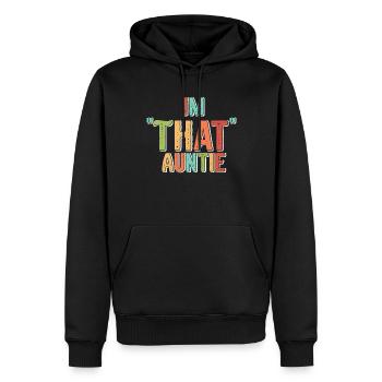 I am That Auntie - Männer Premium Bio Hoodie - Schwarz - Vorne - Nico (187cm)