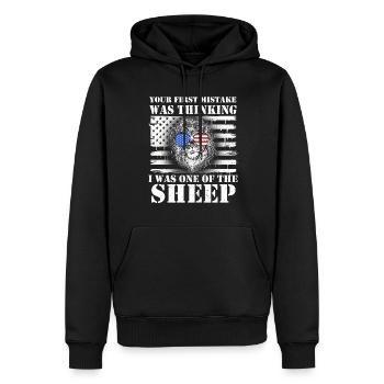 Your first Mistake was thinking I was one of the - Männer Premium Bio Hoodie - Schwarz - Vorne - Nico (187cm)