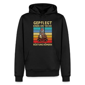 Gepflegt Einen Hinter Die Rüstung Römern Party - Männer Premium Bio Hoodie - Schwarz - Vorne - Nico (187cm)