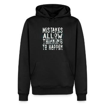 Mistakes Allow Thinking To Happen School Math - Men’s Premium Organic Hoodie - black - Front - Nico (187cm)