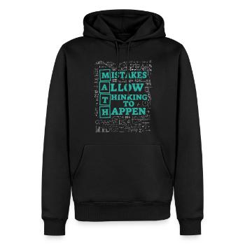 Mistakes Allow Thinking To Happen School Math - Men’s Premium Organic Hoodie - black - Front - Nico (187cm)