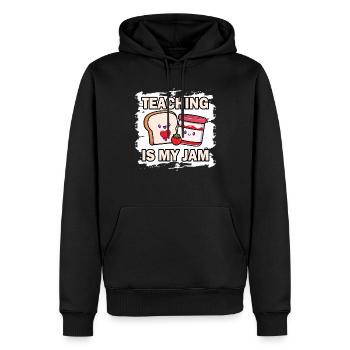 Enseigner est mon appréciation de l’enseignant de l’école Jam - Sweat à capuche Premium bio Homme - noir - Devant - Nico (187cm)