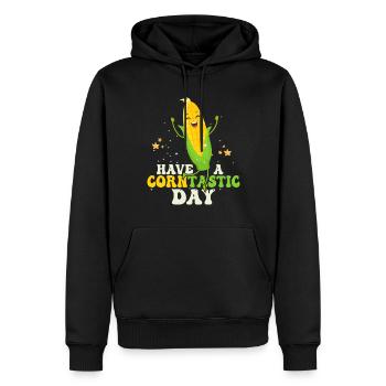 Have A Corntastic Day - Männer Premium Bio Hoodie - Schwarz - Vorne - Nico (187cm)