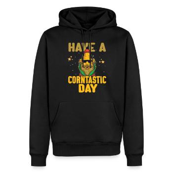 Have A Corntastic Day - Männer Premium Bio Hoodie - Schwarz - Vorne - Nico (187cm)